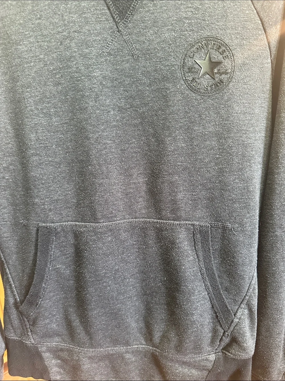 Converse all star chuck taylor  Men's Heather Gray Crewneck Sweatshirt US small